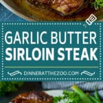 Sirloin Steak with Garlic Butter #steak #beef #dinner #ezlod