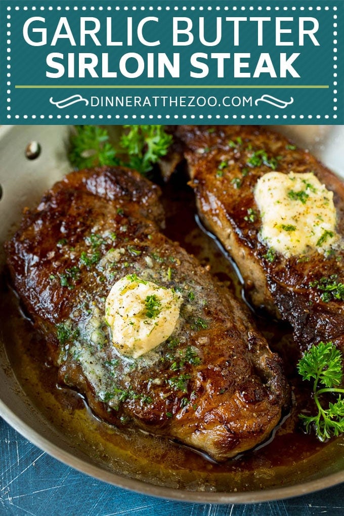Sirloin Steak with Garlic Butter #steak #beef #dinner #ezlod