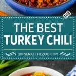 Turkey Chili Recipe #turkey #chili #dinner #ezlod