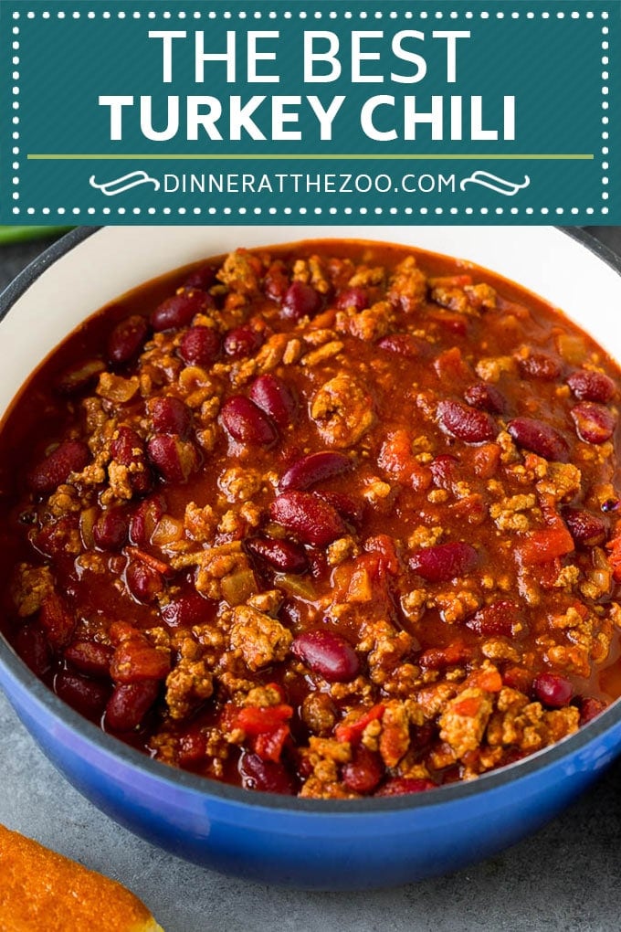 Turkey Chili Recipe #turkey #chili #dinner #ezlod