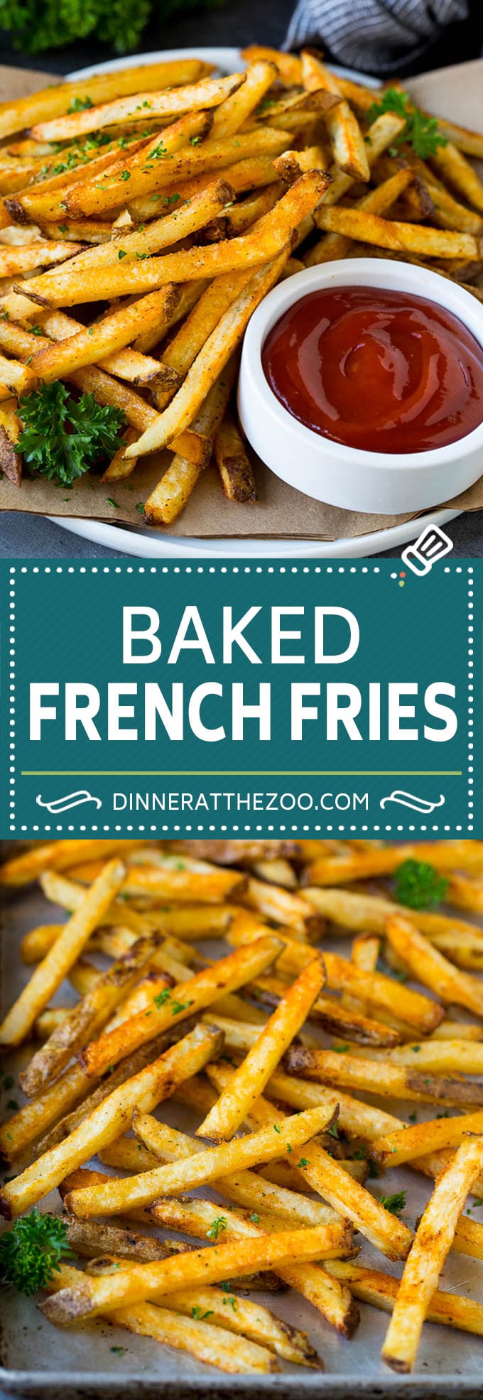 Baked French Fries Recipe #potatoes #fries #dinner #ezlod