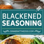 This blackened seasoning is a blend of herbs and spices that are combined to produce a savory rub that takes minutes to put together.