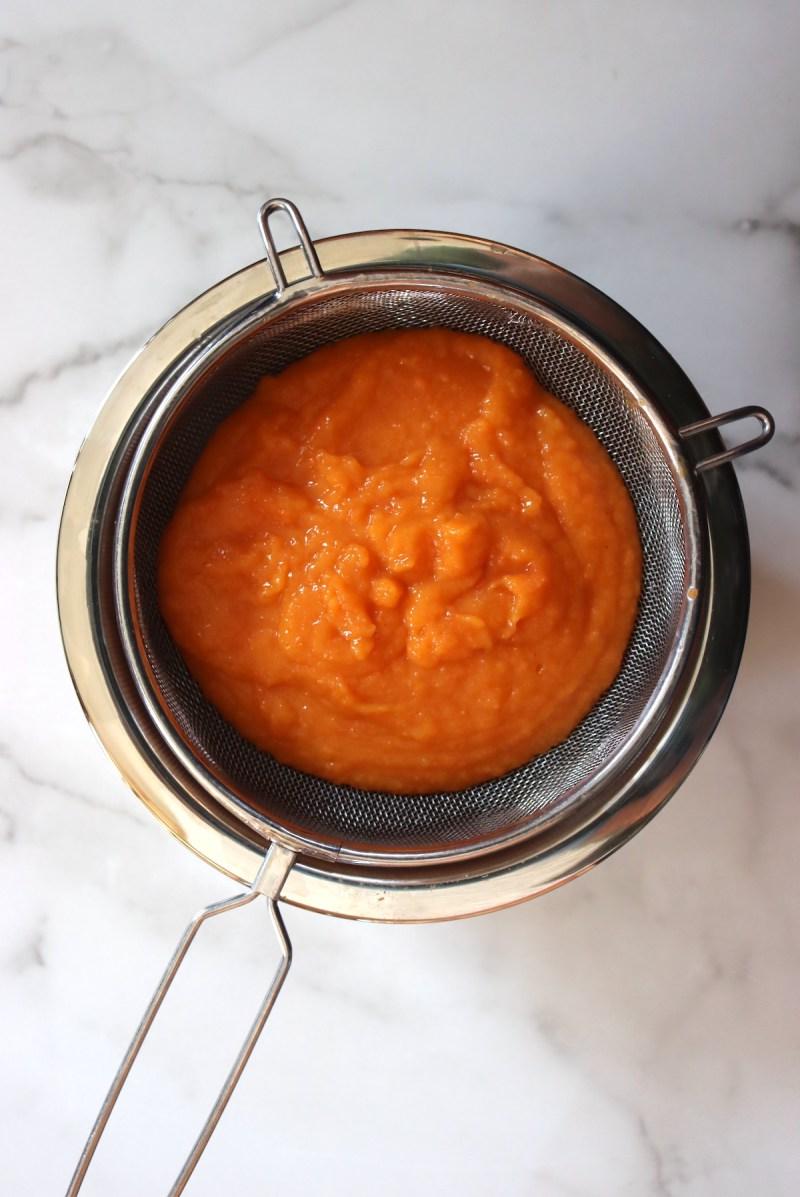 Straining Fermented Hot Sauce