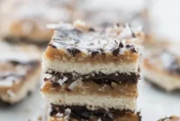 Wholesome Gluten-Free Samoas Cookie Bars