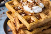 Cozy Fall Vegan Pumpkin Waffles
