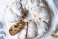 Festive Vegan Stollen Wreath