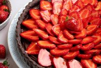 Decadent Vegan Chocolate Strawberry Tart