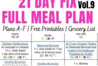 21 Day Fix Meal Plan Volume 9 Your Complete Guide With All Brackets And Free Printables