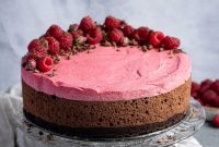 Vegan Chocolate Raspberry Mousse Cake