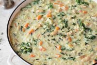 Hearty Plant-Based Creamy Vegetable Rice Soup