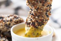 Crispy Air Fryer Chicken Tenders with Everything Bagel Seasoning and Maple Mustard Dip