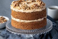 Rich Vegan Gluten Free Coffee Walnut Cake