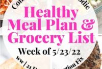 Weekly Meal Plan and Grocery List