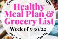 Simplify Your Week: 21 Day Fix and WW Meal Plan with Grocery List