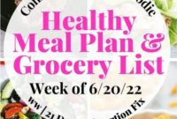 21 Day Fix and WW Meal Plan and Grocery List Week of June 20 2022