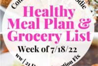 Simplify Your Week 21 Day Fix and WW Meal Plan with Grocery List
