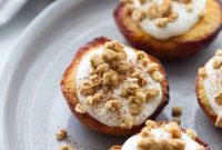 Sweet Air Fried Peaches with Creamy Ricotta