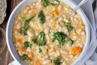 Velvety Vegan Pearl Couscous Soup