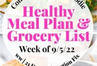 Weekly Meal Plan & Grocery List: 21 Day Fix & WW Edition