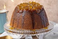 Warm & Spicy Vegan Steamed Gingerbread Pudding