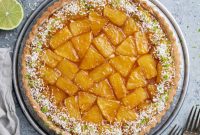 Tropical Vegan Caramelized Pineapple Coconut Tart