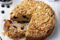 Decadent Vegan Blueberry Crumb Cake