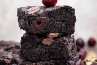 Decadent Plant-Based Black Forest Brownies