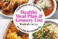 Healthy Weekly Meal Plan: January 30th Edition