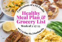 Healthy Weekly Meal Plan: Fueling Up for February 27th