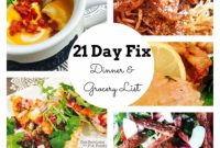 Thanksgiving Recovery 21 Day Fix Meal Plan and Grocery List