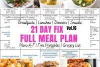 21 Day Fix Meal Plan Vol. 16
