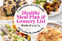 Healthy Weekly Meal Plan for the Week of March 13, 2023