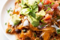 Effortless Crockpot Chicken Enchilada Casserole