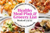 Healthy Weekly Meal Plan for the Week of May 15, 2023