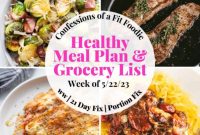 Healthy Weekly Meal Plan: May 22, 2023