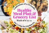 Healthy Weekly Meal Plan June 12th