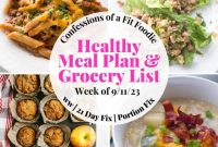 Healthy Weekly Meal Plan for September 11th