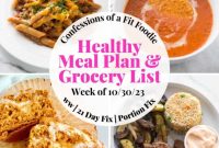 Healthy Weekly Meal Plan October 30
