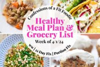 Easy Healthy Weekly Meal Plan