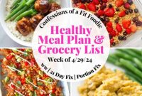 Healthy Weekly Meal Plan Week of April 29 2024