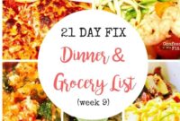 21 Day Fix Meal Plan and Grocery List with 9 One-Skillet and Slow Cooker Dinners