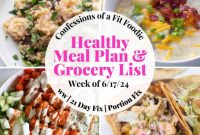 Healthy Weekly Meal Plan for the Week of June 17