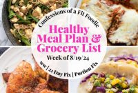 Your Healthy Weekly Meal Plan August 19