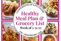 March 31 2025 Healthy Weekly Meal Plan