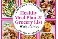 Healthy Weekly Meal Plan for the Week of July 7, 2025
