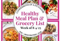 Healthy Weekly Meal Plan for August 4 2025