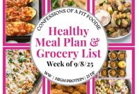 Healthy Weekly Meal Plan for the Week of 9/8/25