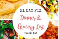 21 Day Fix Meal Plan & Grocery List: Gluten-Free, Dairy-Free Favorites, Weight Watchers Freestyle