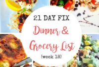 Light Low Carb 21 Day Fix Meal Plan and Grocery List