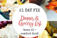 23 Comfort Food Favorites Your 21 Day Fix Meal Plan and Grocery List